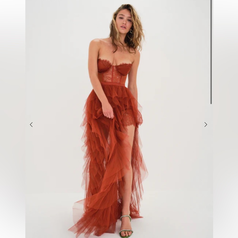 For love and lemons bustier gown